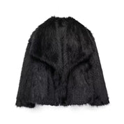 Luxe damesjas met volle faux fur uitstraling