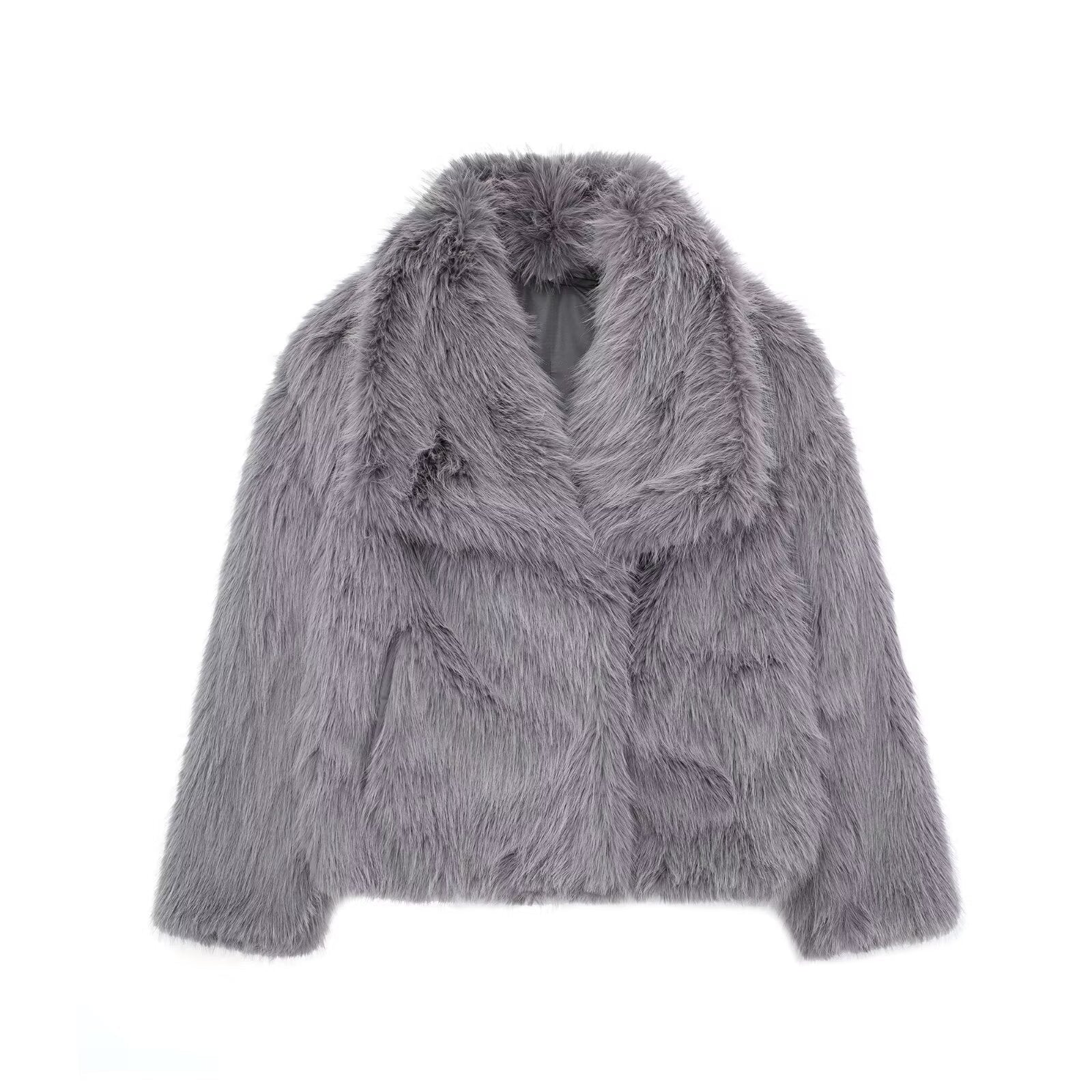 Luxe damesjas met volle faux fur uitstraling