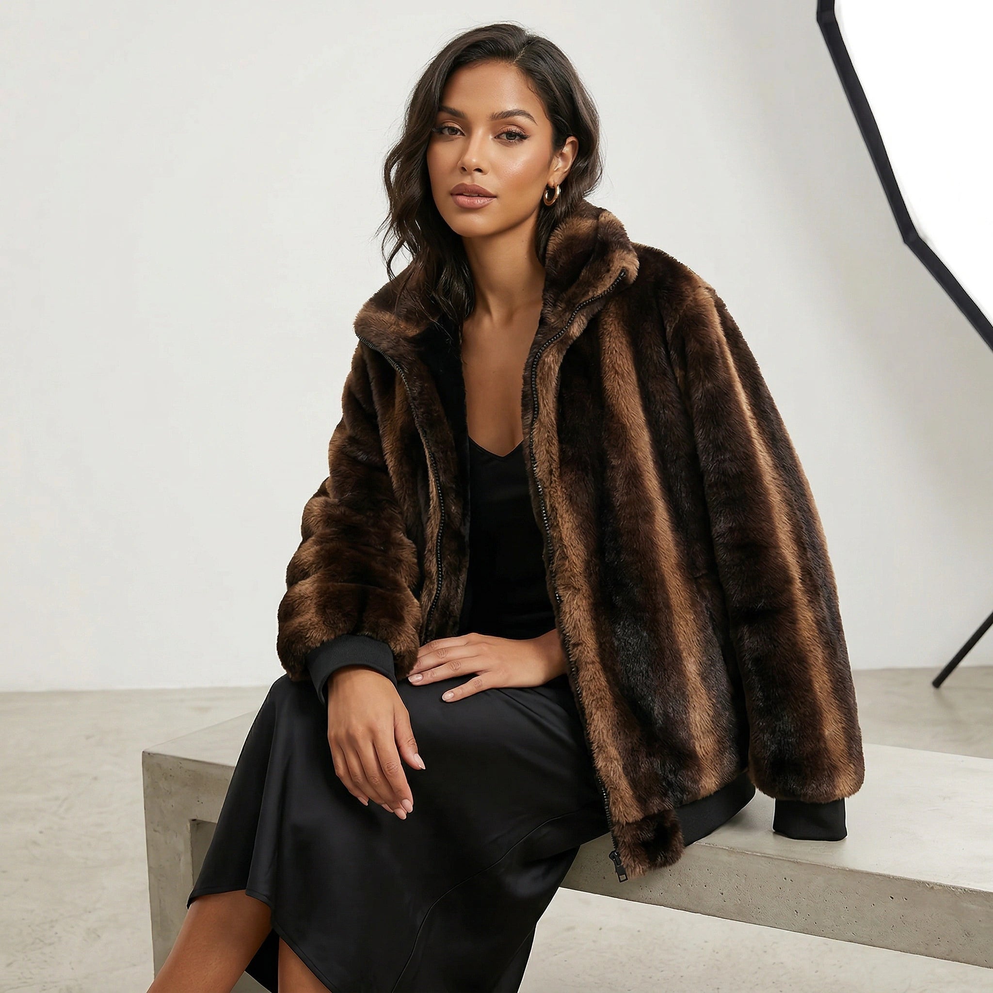 Luxe faux fur bomberjas – Valérie