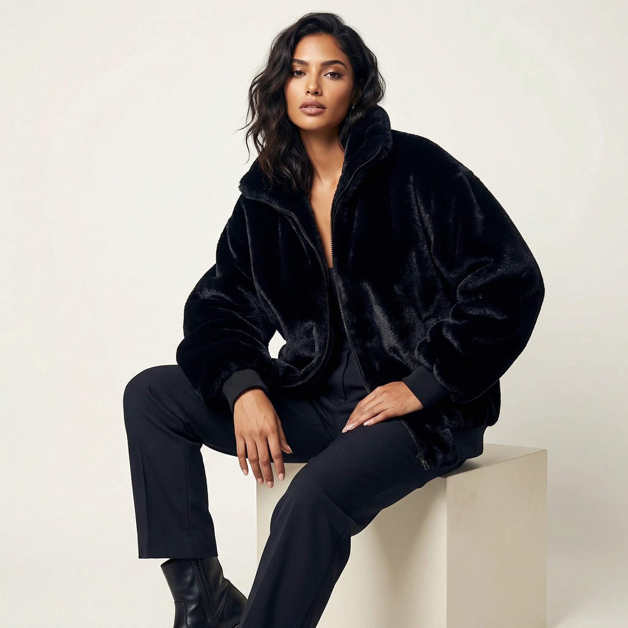 Luxe faux fur bomberjas – Valérie