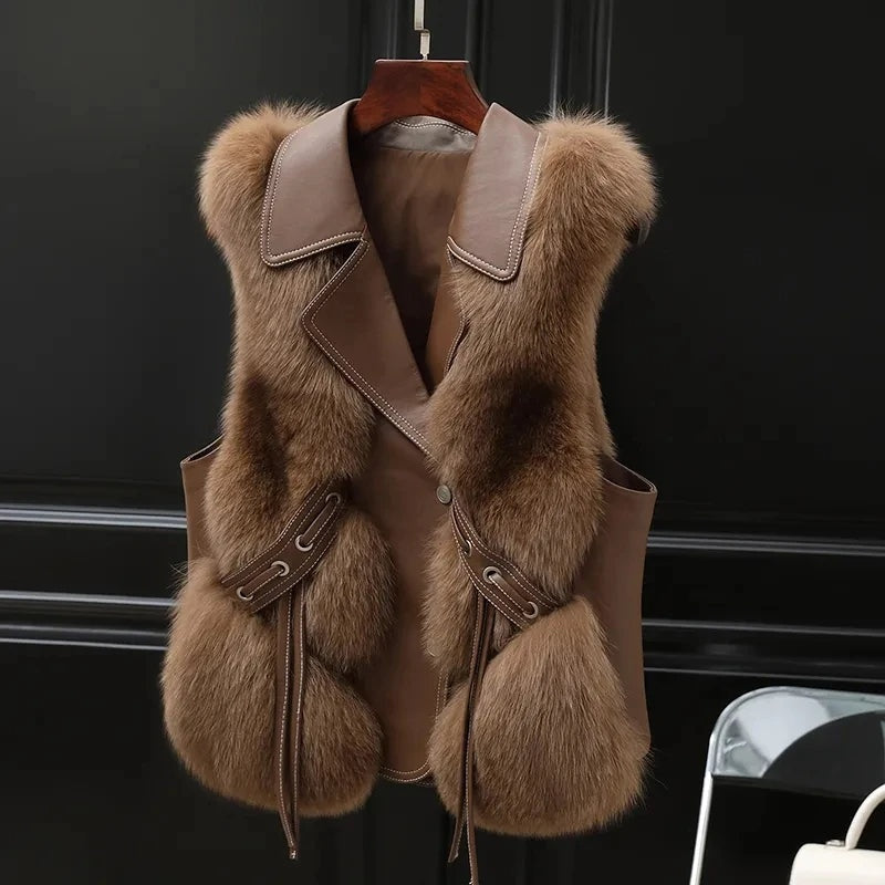 Luxe faux fur dames gilet – Empress