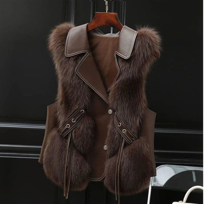 Luxe faux fur dames gilet – Empress