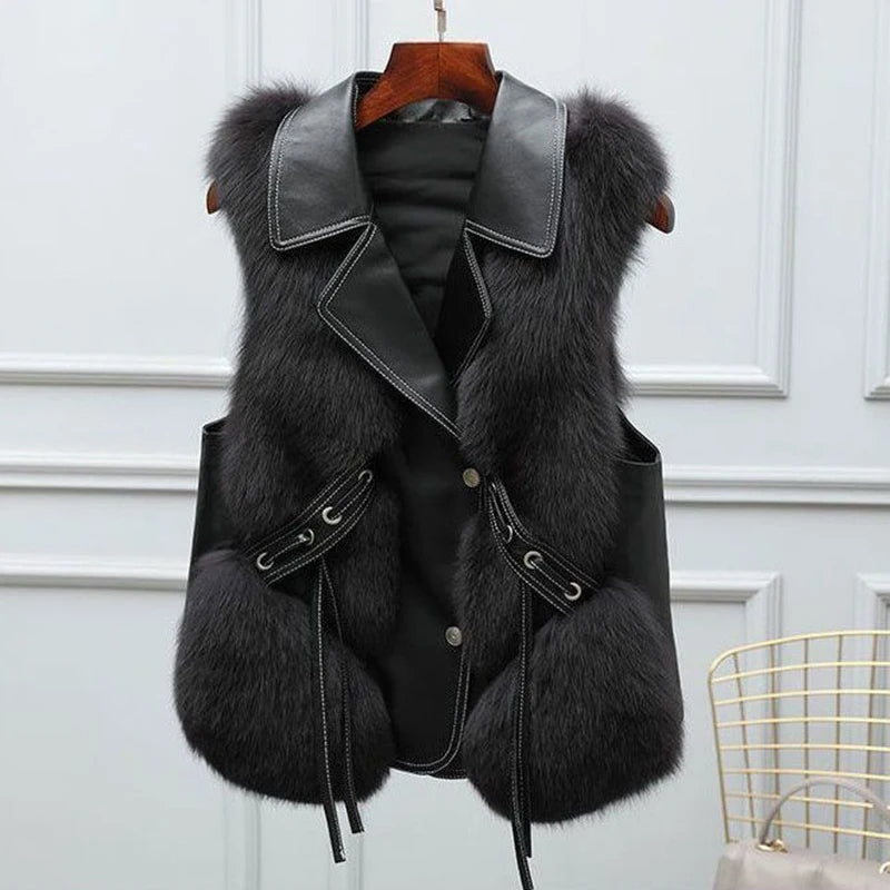 Luxe faux fur dames gilet – Empress