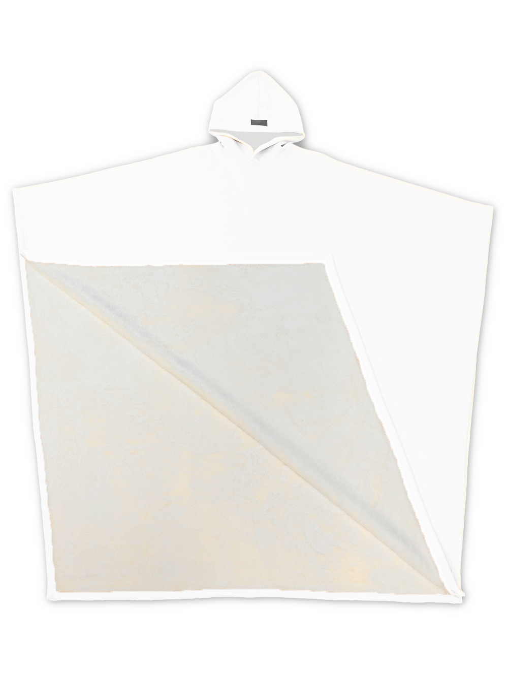 Luxe fleece poncho met capuchon