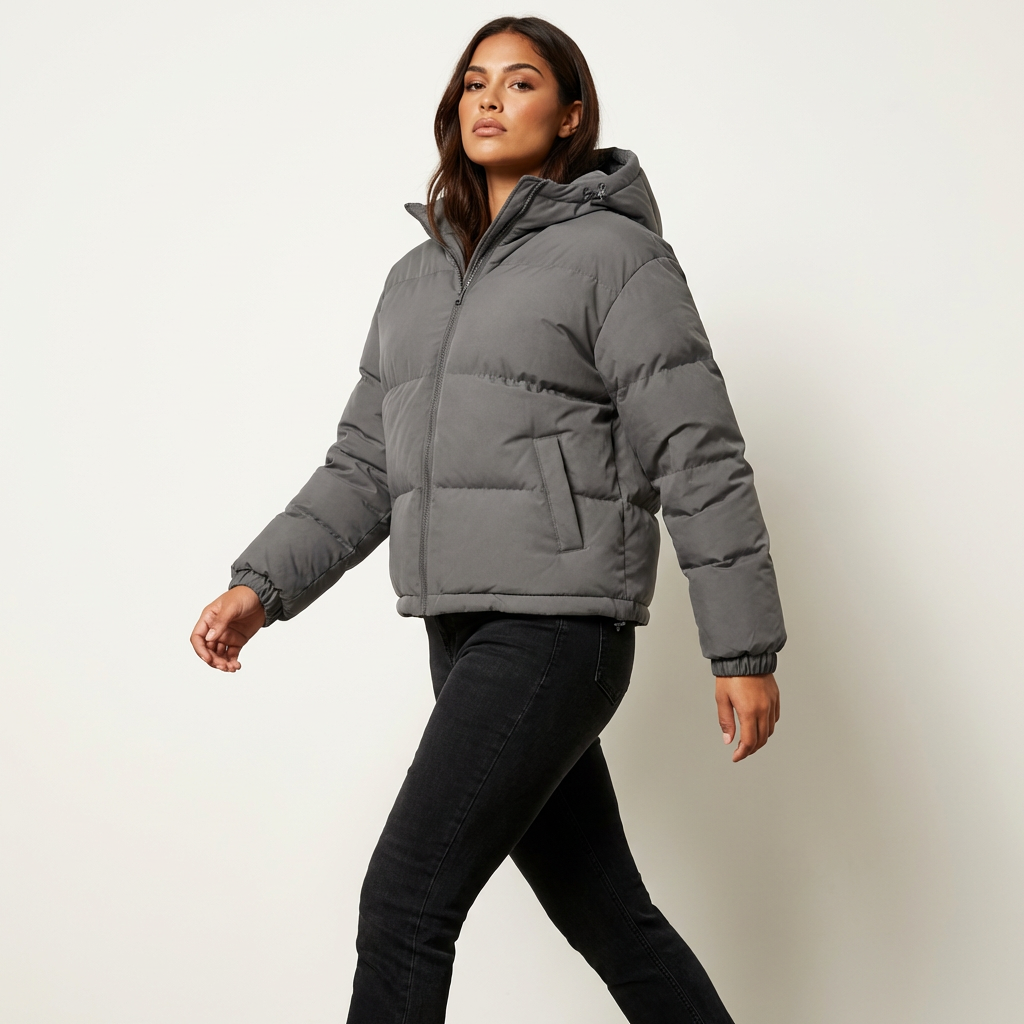 Luxe gewatteerde dames winterjas met capuchon – Amélie