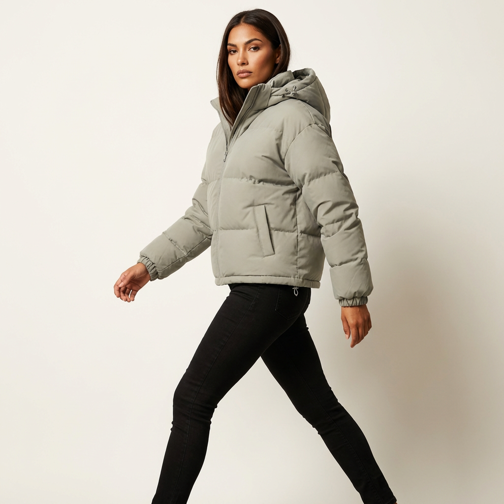 Luxe gewatteerde dames winterjas met capuchon – Amélie