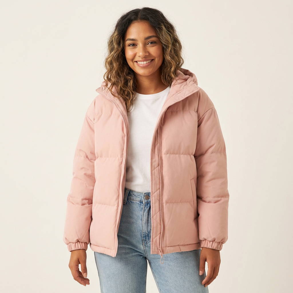 Luxe gewatteerde dames winterjas met capuchon – Amélie