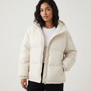 Luxe gewatteerde dames winterjas met capuchon – Amélie