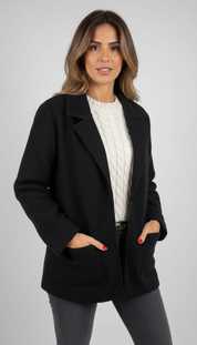 Luxe korte damesjas met zakken