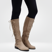 Luxe leren hoge dameslaarzen