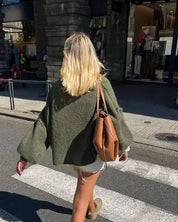 Luxe oversized gebreide trui met ballonmouwen