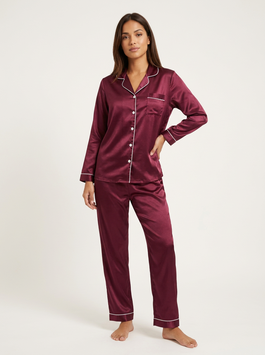 Luxe satijnen dames pyjama set - Amélie