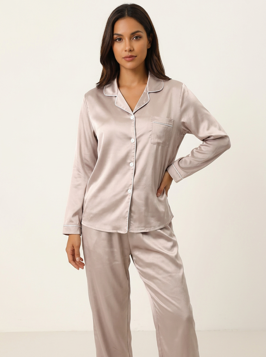 Luxe satijnen dames pyjama set - Amélie