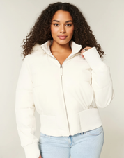 Luxe warme dames winterjas met imitatiebont kraag