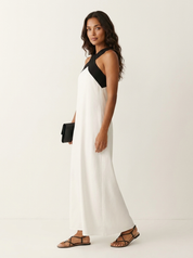 Maxi Jurk met Kruishals - Sophia