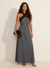 Maxi Jurk met Kruishals - Sophia