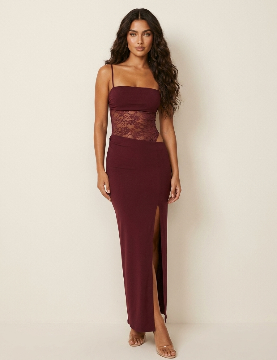 Maxi dress with lace corset - Sina