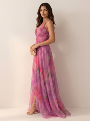 Maxi jurk met watercolor print - Isabella