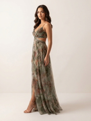 Maxi jurk met watercolor print - Isabella