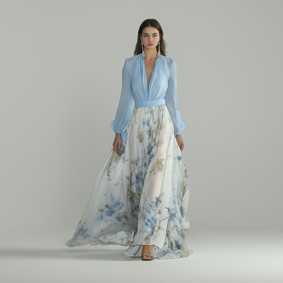 elegante en luchtige jurk met opvallende bloemenprint voor een vrouwelijke en stijlvolle look.