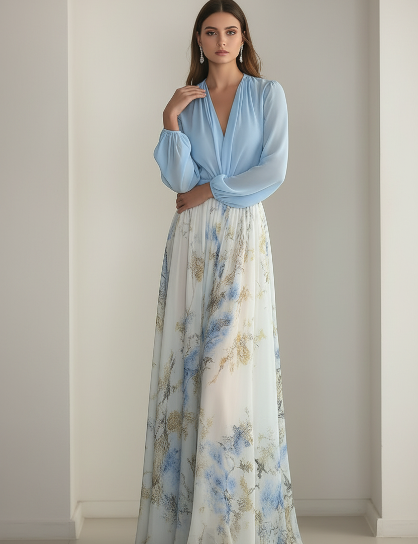 elegante en luchtige jurk met opvallende bloemenprint voor een vrouwelijke en stijlvolle look.