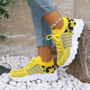 Mesh sneakers met luipaarddetails - Zoë