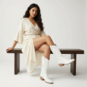 Metallic western dames laarzen – Valentina