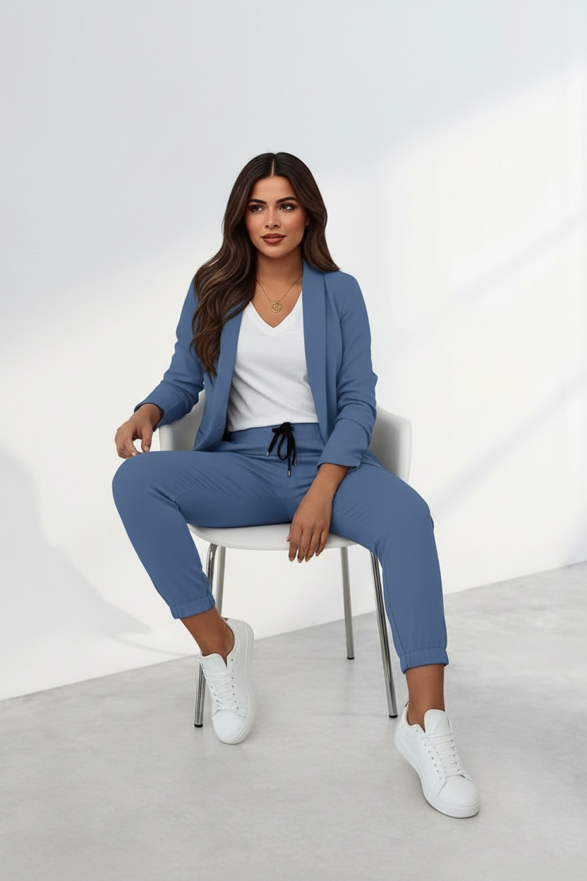 Comfortabele elegante damesblazer set