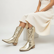 Metallic western dames laarzen – Valentina