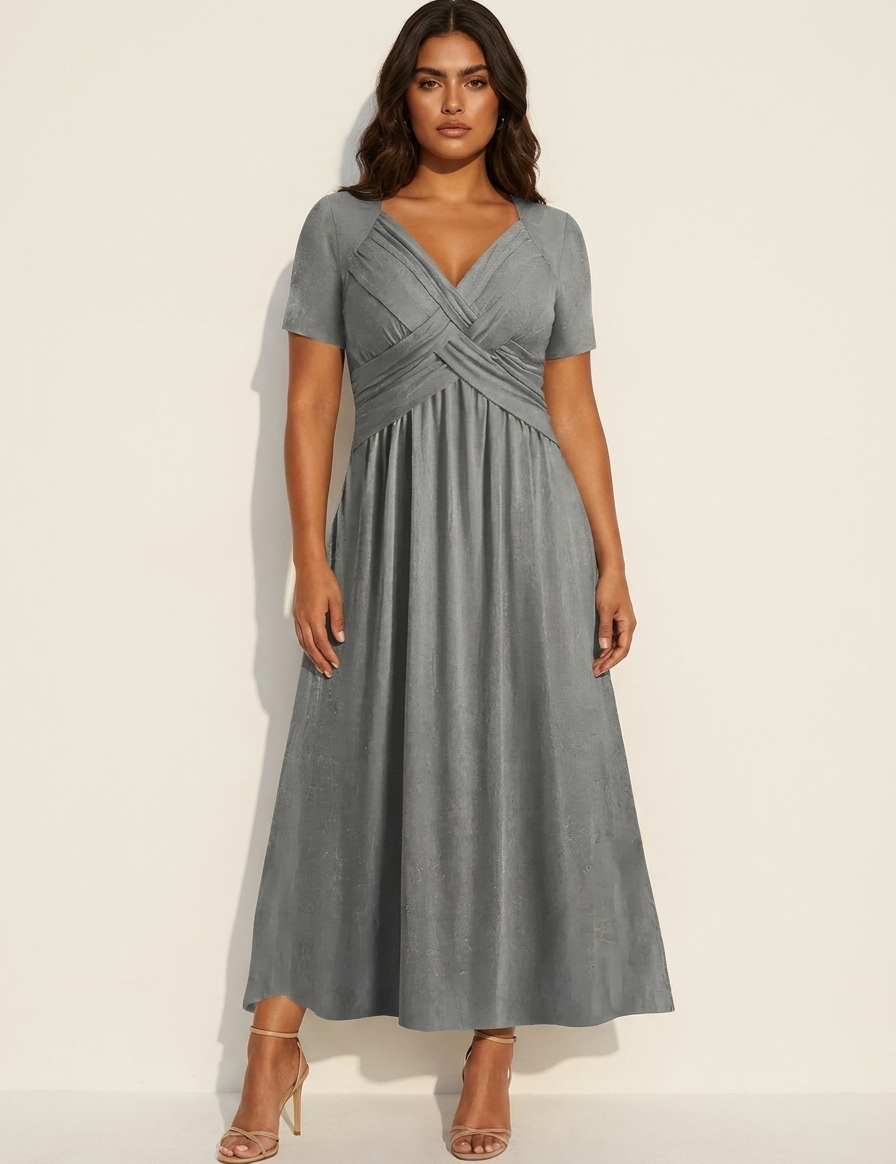 Midi dress with a wrap neckline and pockets - Selby