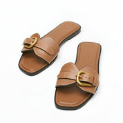 Minimalistische dames sandalen met gespdetail – Solène