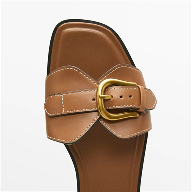 Minimalistische dames sandalen met gespdetail – Solène