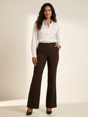 Modern Tailored Wide Leg Pantalon – Sophie