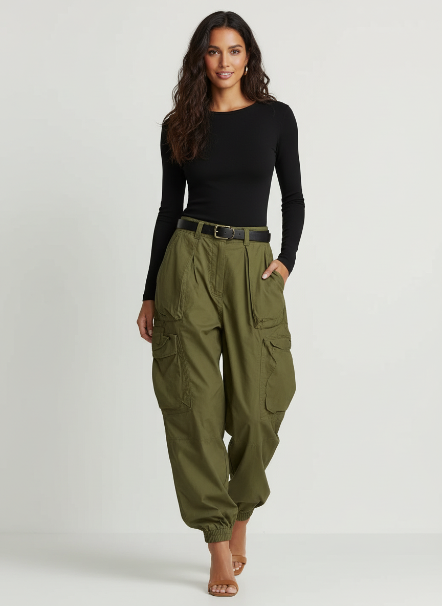 Modieuze parachute cargo dames broek – Lara