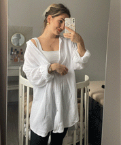 Mousseline oversized blouse - Freya