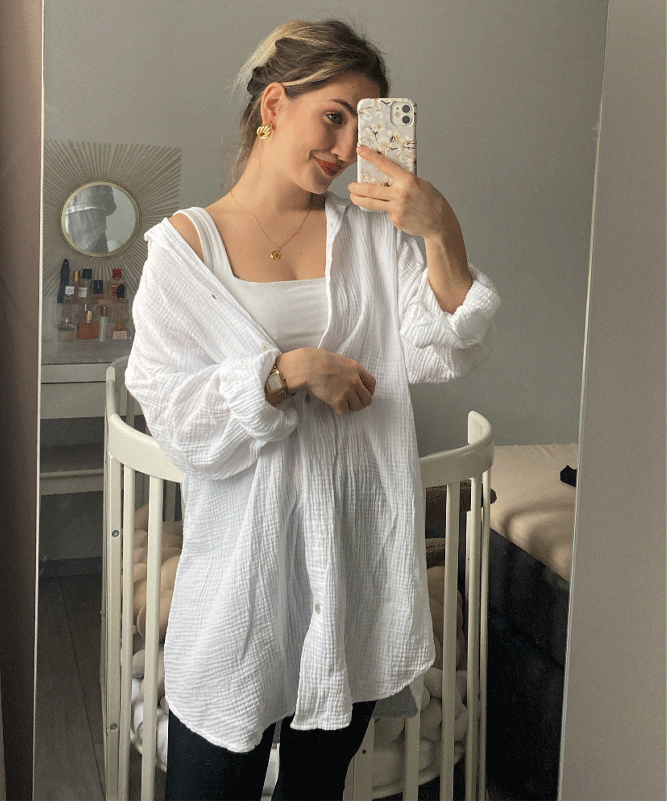 Mousseline oversized blouse - Freya