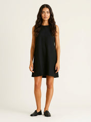 Mouwloze mini jurk met open rug - Claire