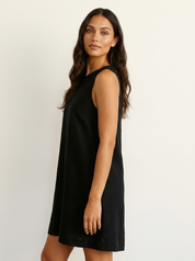 Mouwloze mini jurk met open rug - Claire