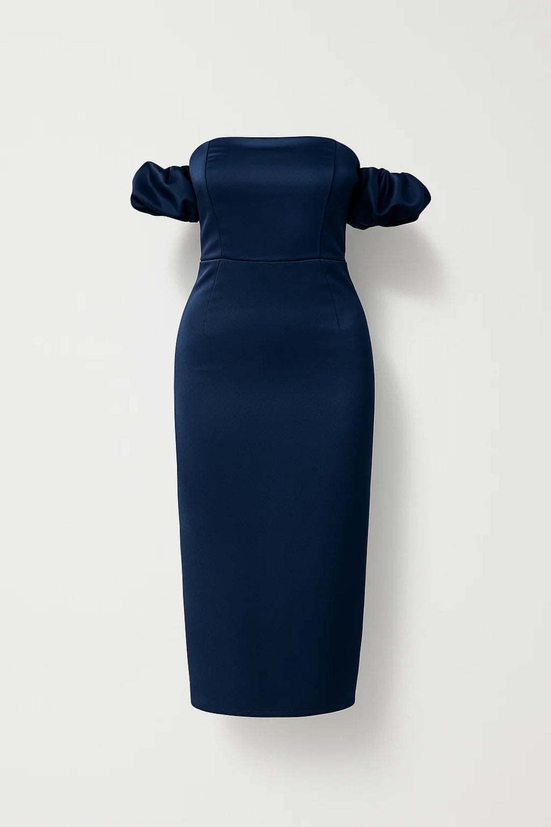 Off-shoulder avondjurk met pofmouwen - Valentina