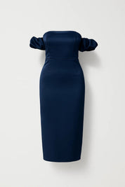 Off-shoulder avondjurk met pofmouwen - Valentina