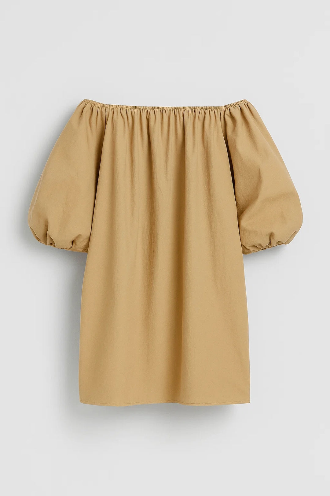 Off-shoulder mini jurk met pofmouwen - Sophia