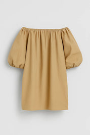 Off-shoulder mini jurk met pofmouwen - Sophia