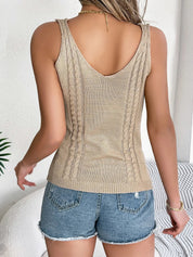 Open-knit chevron tanktop – Bayside