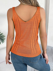 Open-knit chevron tanktop – Bayside
