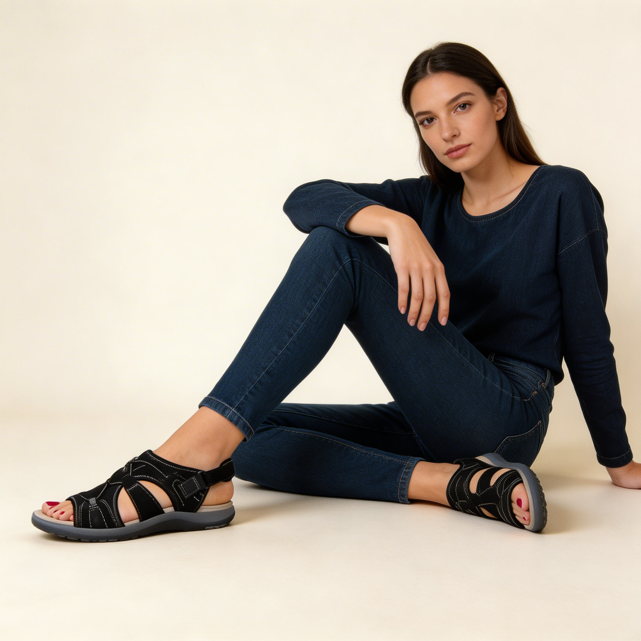 Nora, ademende en comfortabele sandalen met optimale ondersteuning voor actief dagelijks gebruik