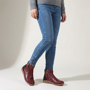 Orthopedische dames enkellaarsjes met rits en ondersteunende zool