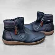 Orthopedische dames enkellaarsjes met rits en ondersteunende zool