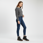 Orthopedische dames enkellaarsjes met rits en ondersteunende zool