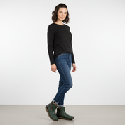 Orthopedische dames enkellaarsjes met rits en ondersteunende zool