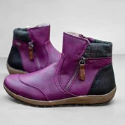 Orthopedische dames enkellaarsjes met rits en ondersteunende zool